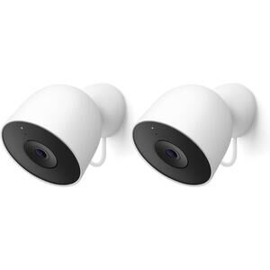 Google Nest Cam Outdoor (Wired, 2nd Gen) 2 Pack Security Camera with 2K Video